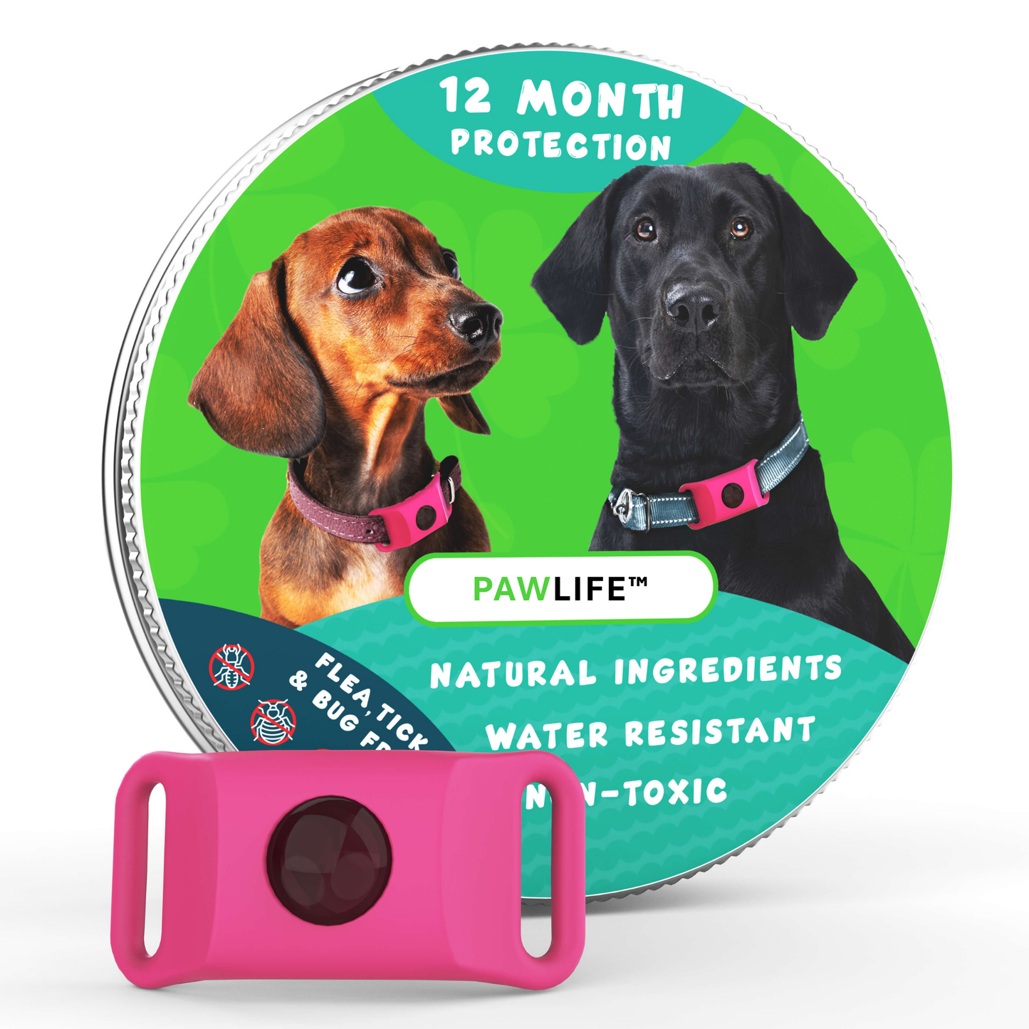 PawLife™ - 12 Months Flea and Tick Tags for Dogs