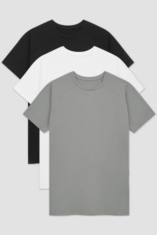 MUSCLE T-SHIRT 3-PACK - GREY