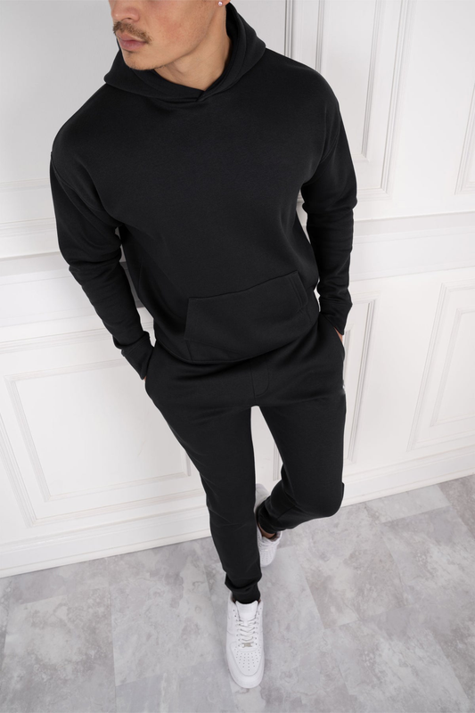 DAY TO DAY SLIM FIT FULL TRACKSUIT - BLACK