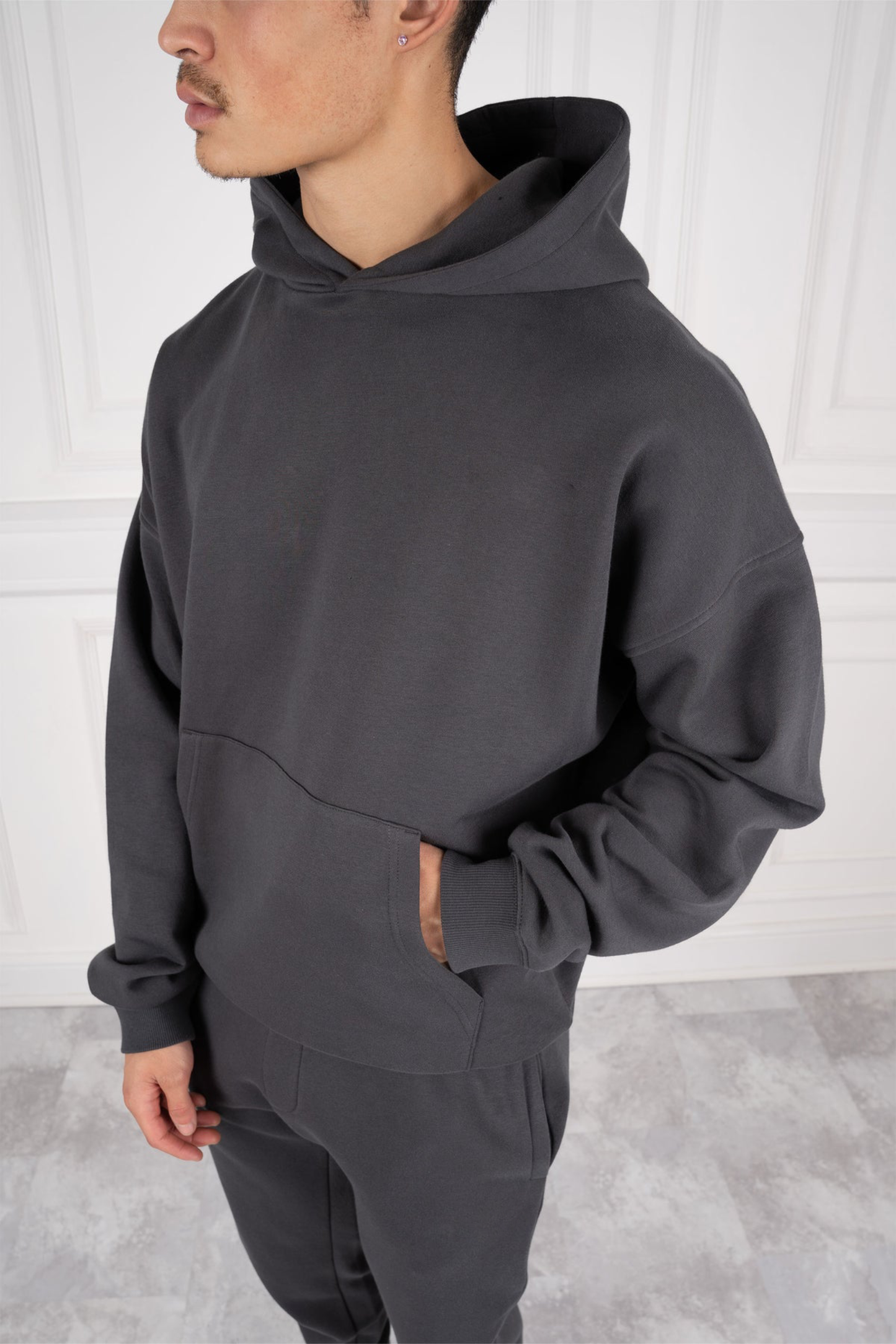 DAY TO DAY OVERSIZED FULL TRACKSUIT - CHARCOAL