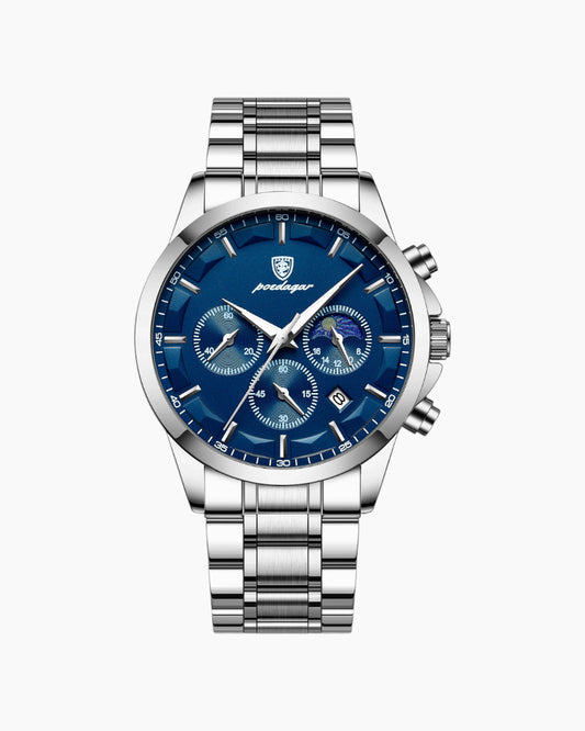 CHRONO S3 SILVER- SAPPHIRE | LUXURY WATCH