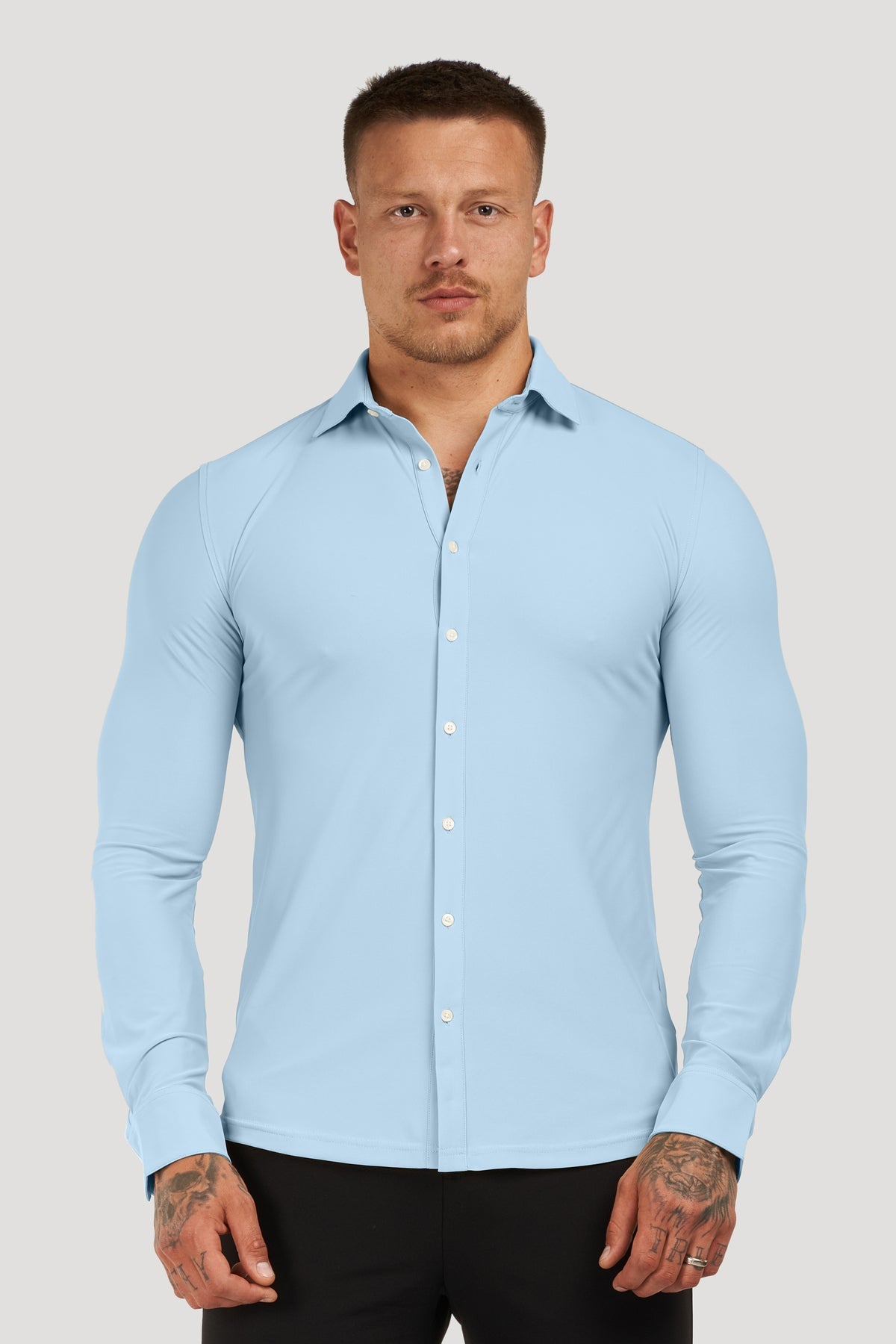 THE ATHLETIC STRETCH SHIRT - BABY BLUE