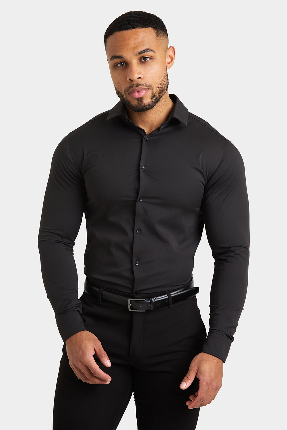 THE ATHLETIC STRETCH SHIRT - BLACK