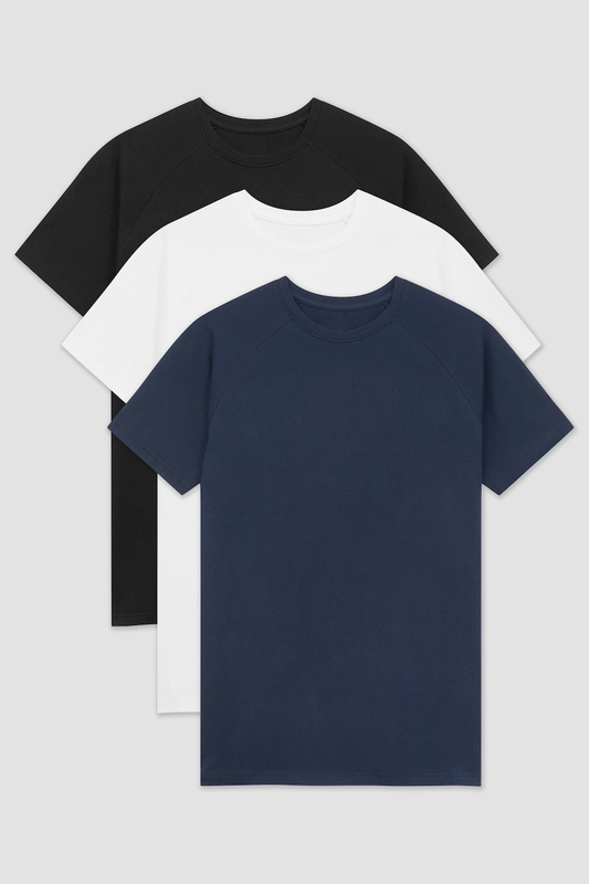 MUSCLE T-SHIRT 3-PACK - NAVY