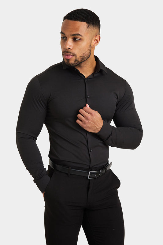 THE ATHLETIC STRETCH SHIRT - BLACK