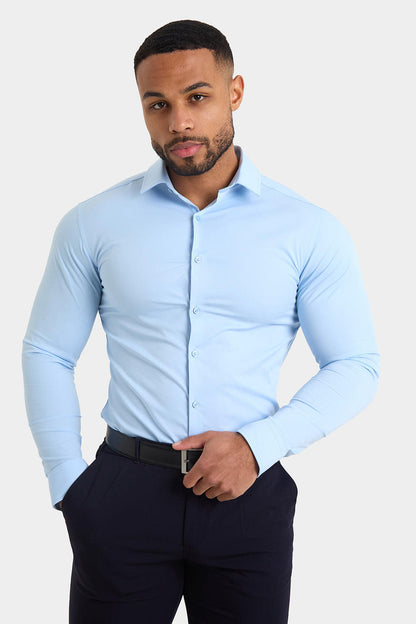 THE ATHLETIC STRETCH SHIRT - BABY BLUE