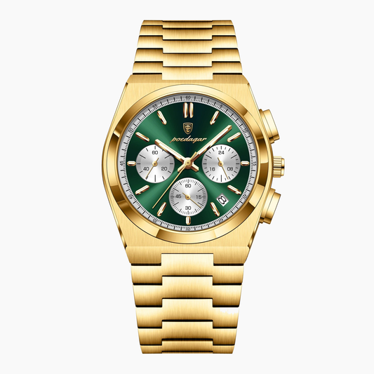 CHRONO S2 GOLD - EMERALD | LUXURY WATCH